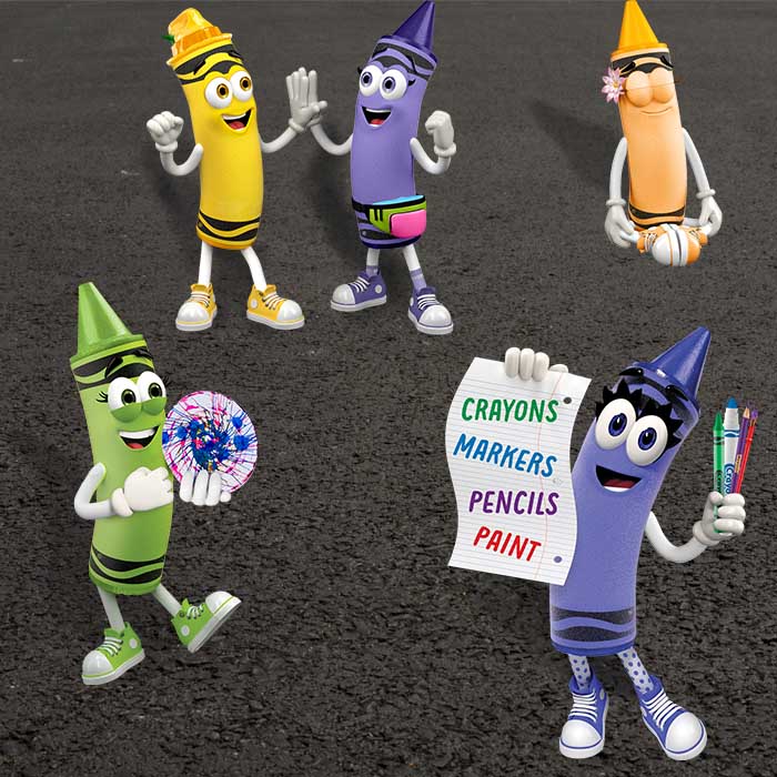 The Crayons having fun in the sun