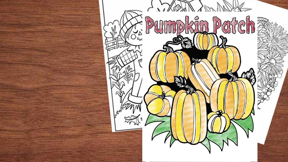 Fall colouring pages