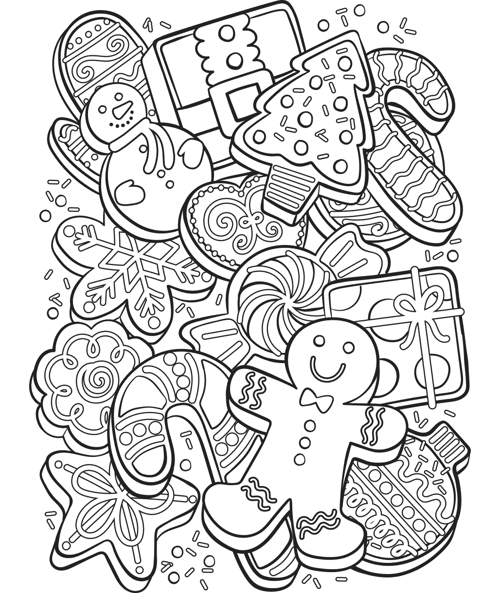 Collage de galletas navideñas