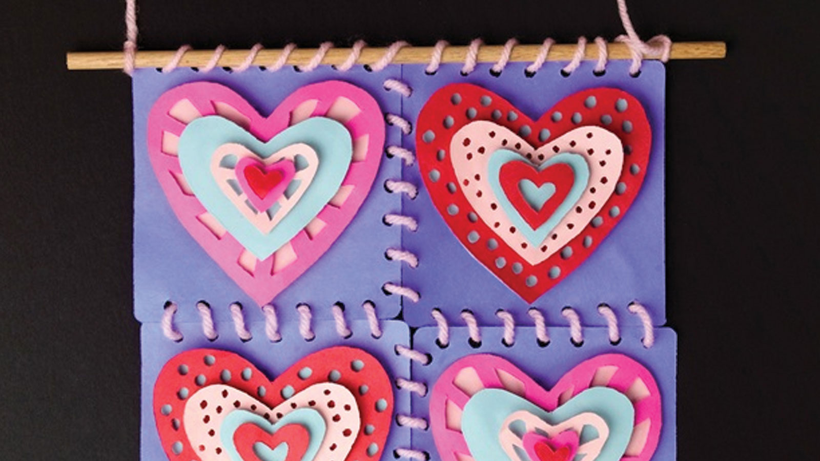 Hanging Hearts Cutpaper Quilt