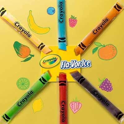 Flavor Ice ice pops in Crayola colors