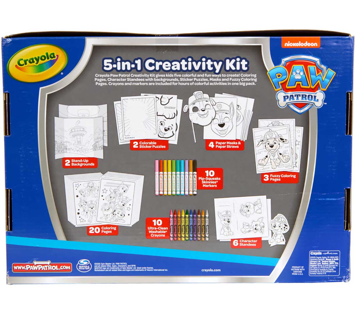PAW Patrol 5-in-1 Creativity Kit back view