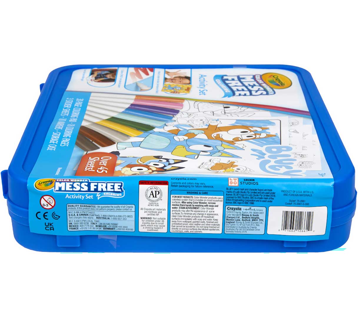 Color Wonder Mess Free Activity Kit  Bluey. Side view.