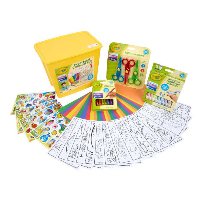 Preschool Colossal Tub packaging and contents.