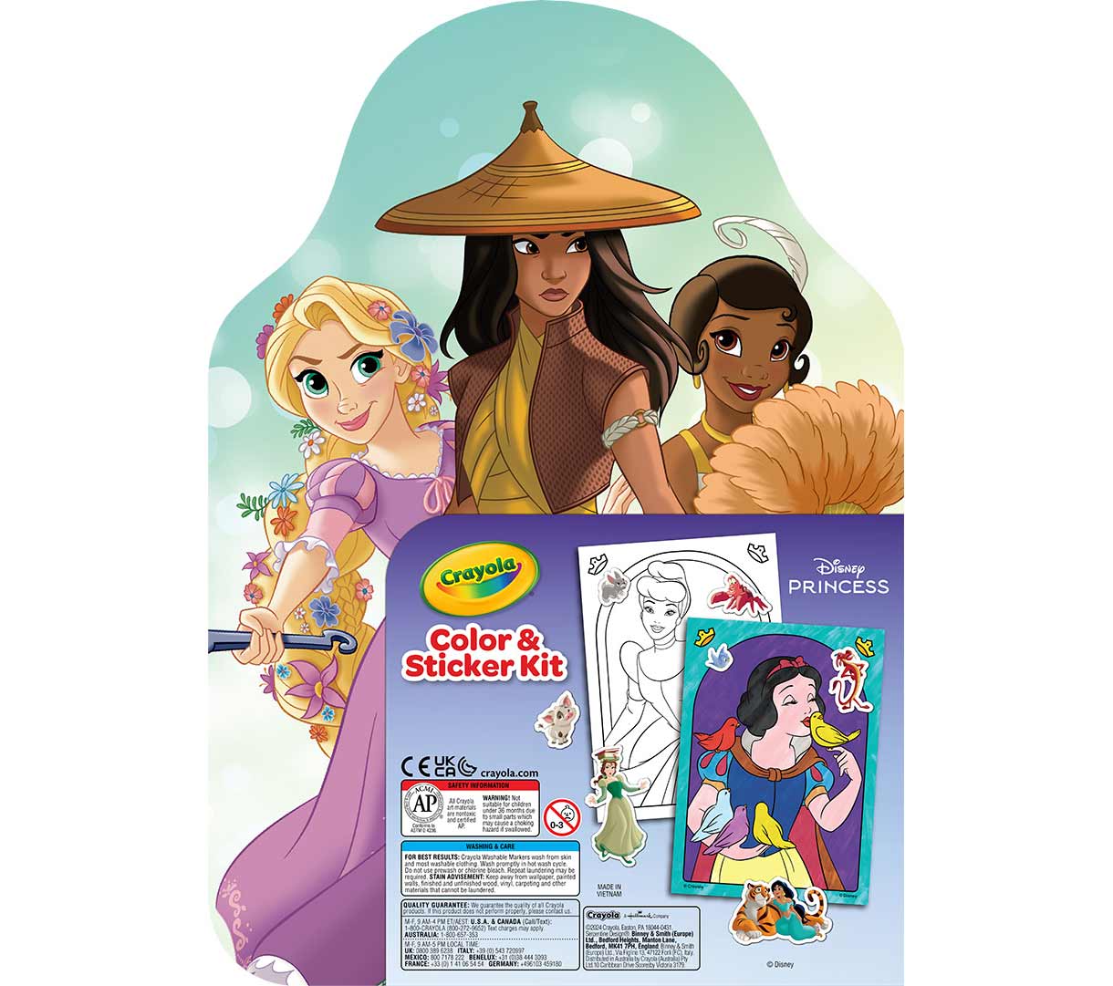 Disney Princess Color and Sticker Kit back view