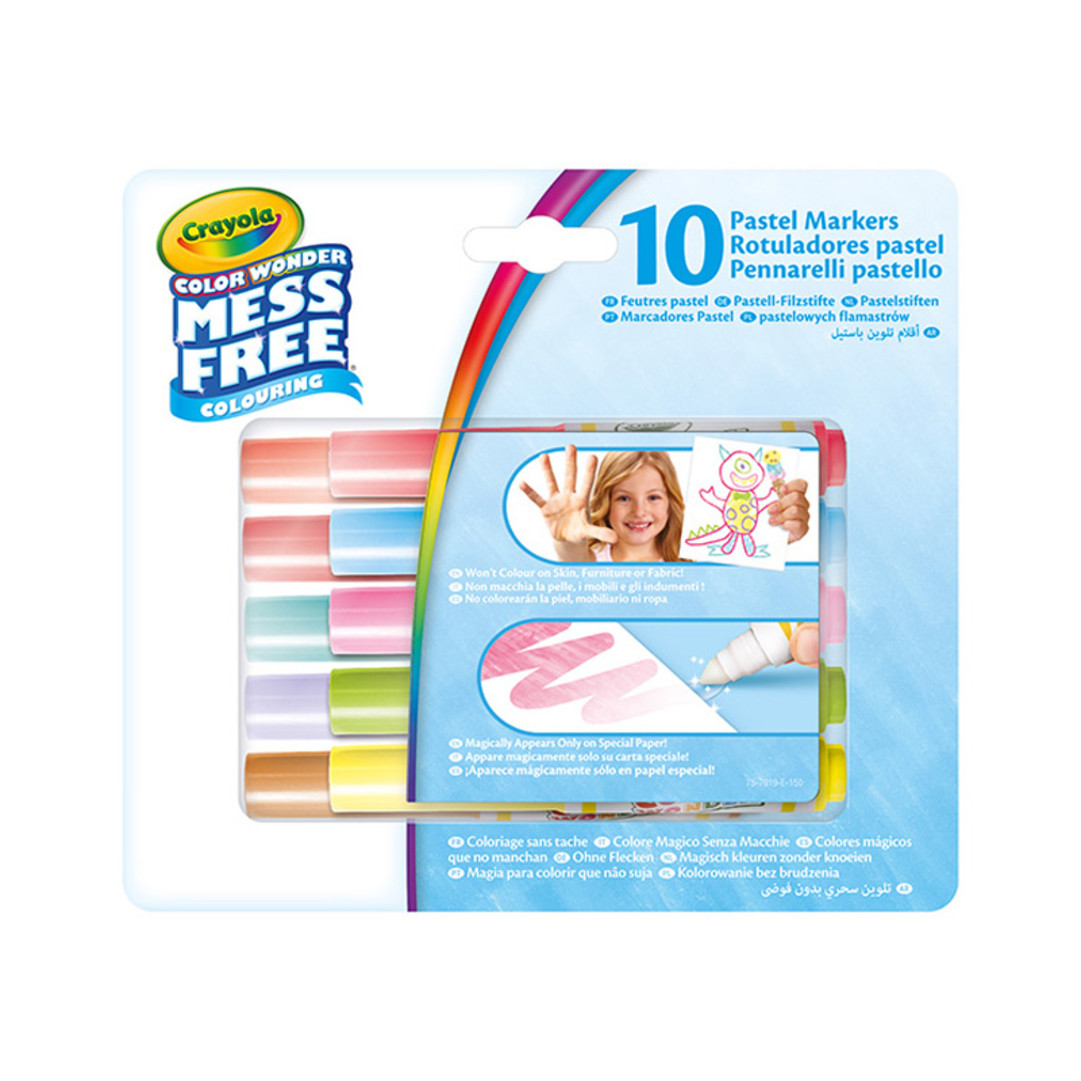 Color Wonder 10 Pennarelli Senza Macchia - Colori PastelloFront view