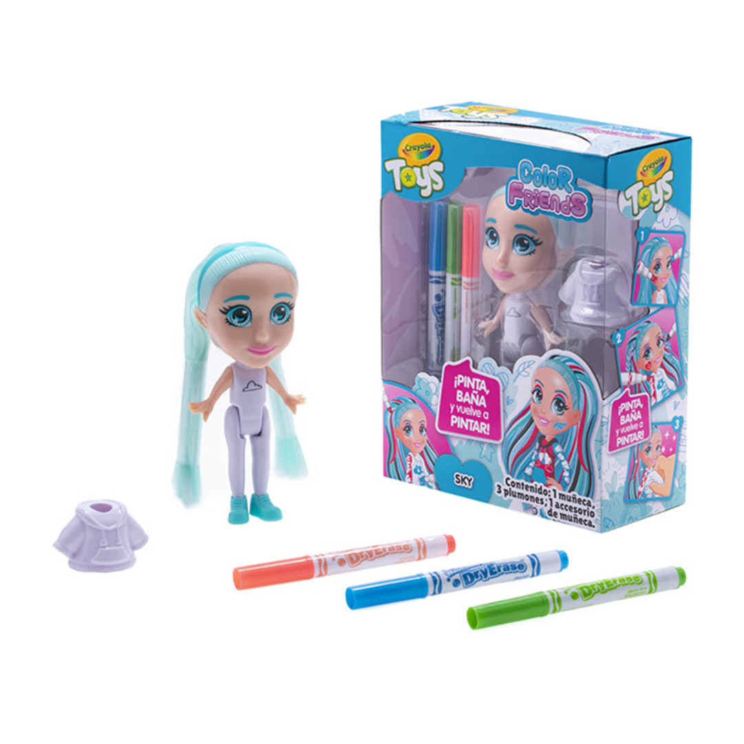 TOYS COLOR FRIENDS SKY Packaging with contents