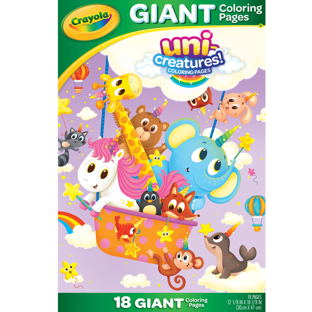 Giant Coloring Pages - Uni-Creatures Front view