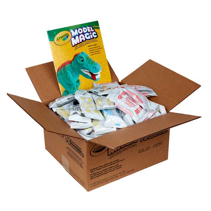 Model Magic Classpack 75 Count 4 Colors. Open packaging with contents.