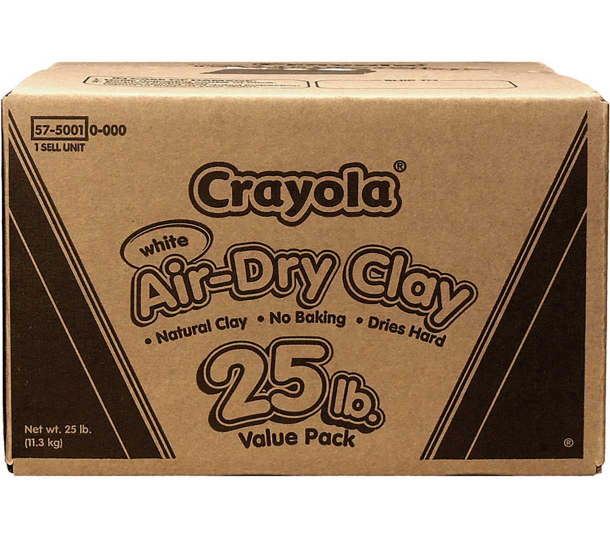25lb Air Dry Clay Value Pack front view.