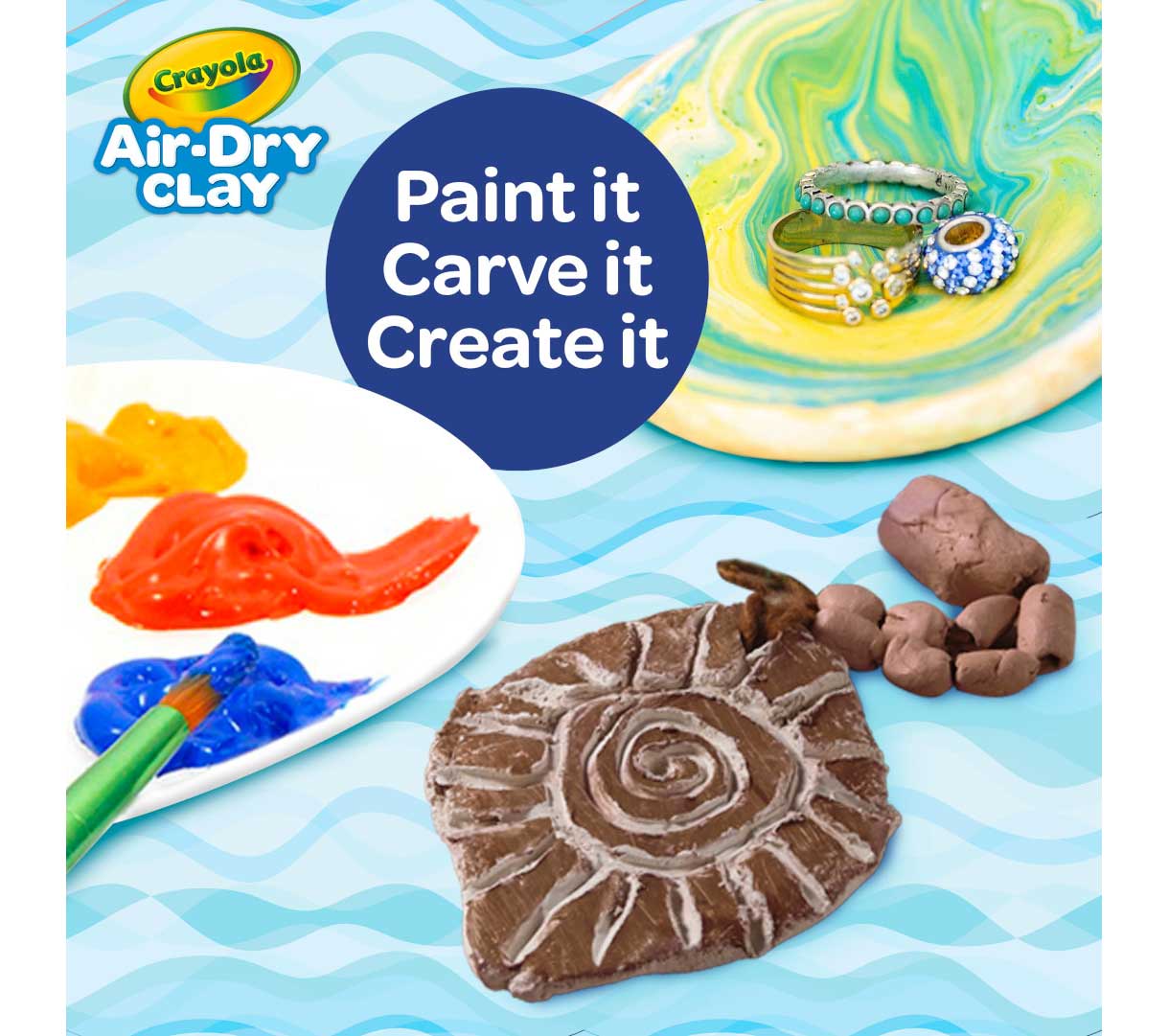 Air Dry Clay Tub  2.5lb Reusable Bucket. Paint it. carve it. create it. sculpted decorative items.
