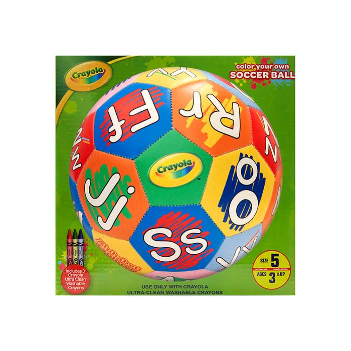 Crayola Score N' Explore Officially Licensed Size 5 Color Ball front view.