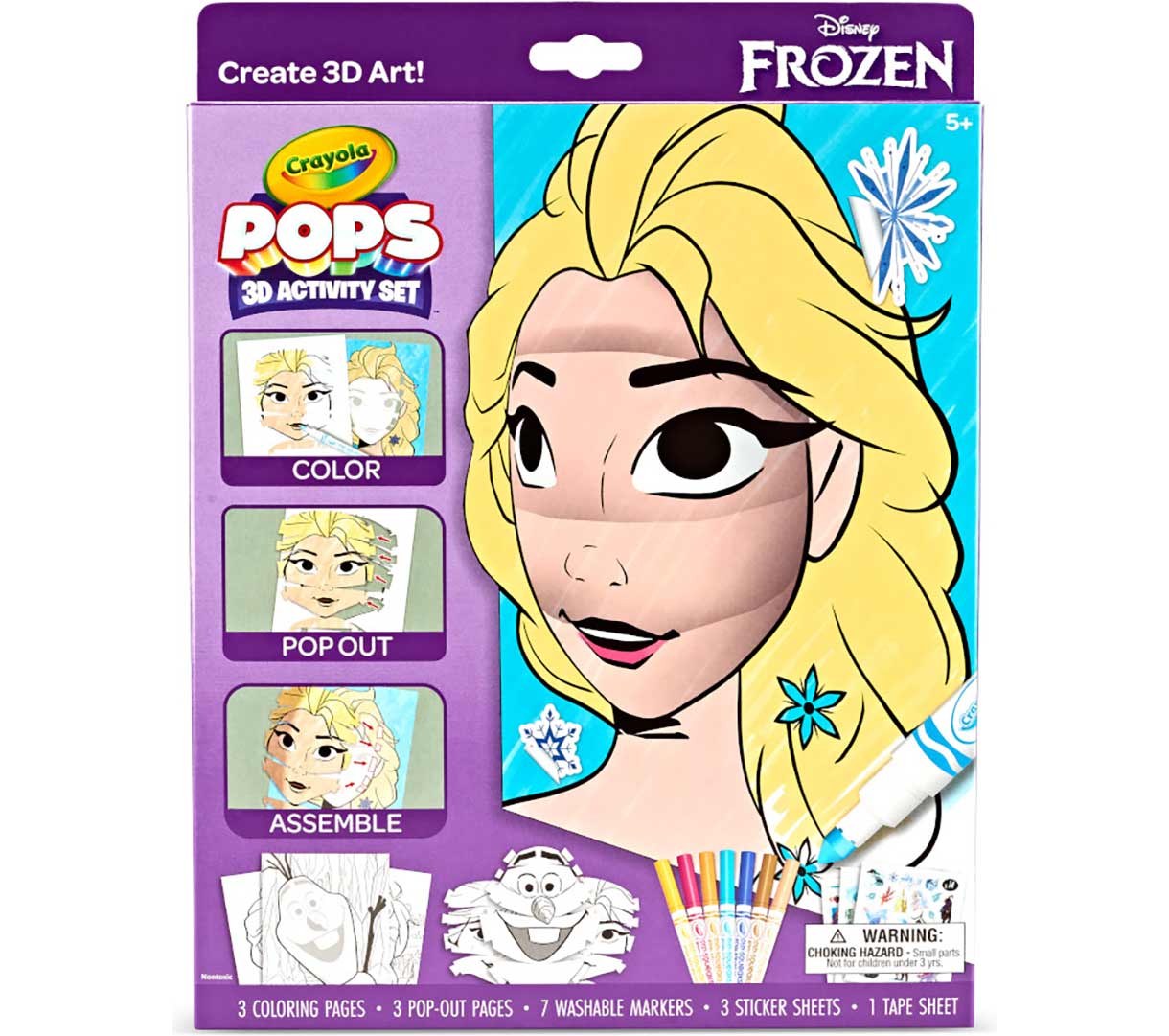 POPS 3D Activity Set  Frozen front view.