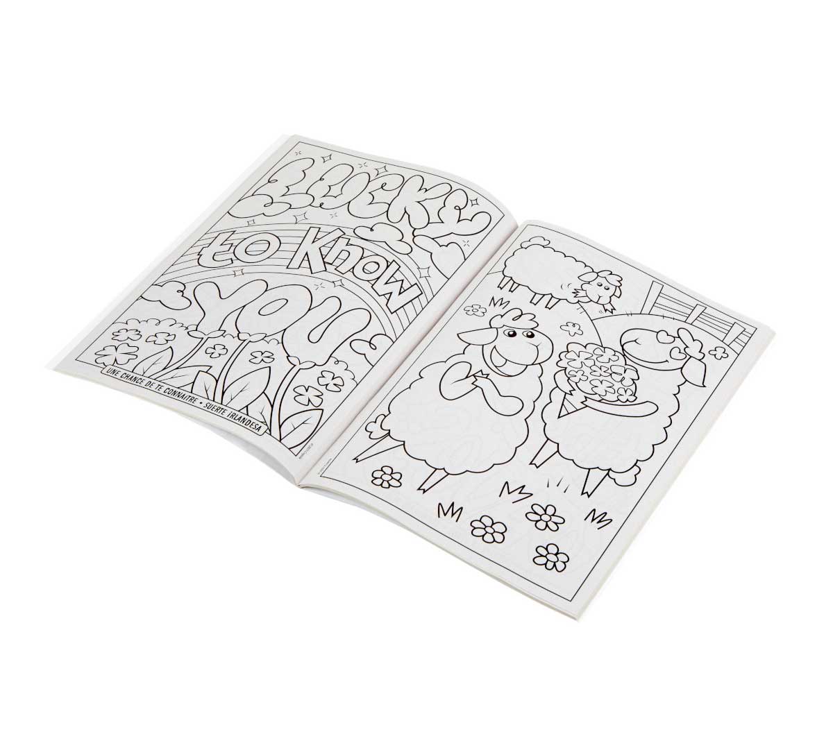 Colors of Kindness Coloring Book open to Lucky to Know You page