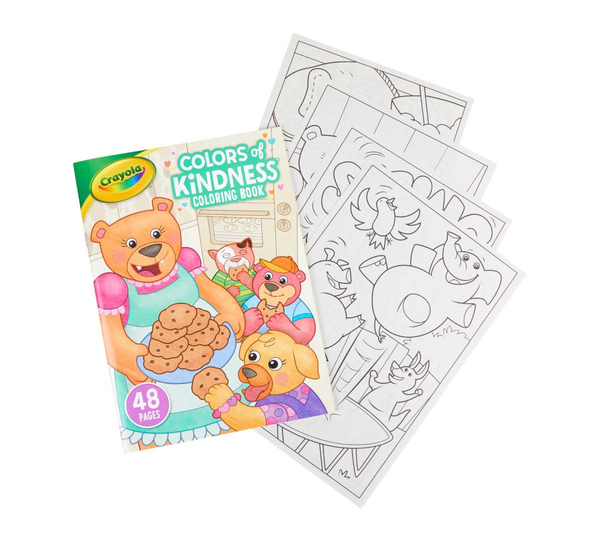 Colors of Kindness Coloring Book front view and select coloring pages.