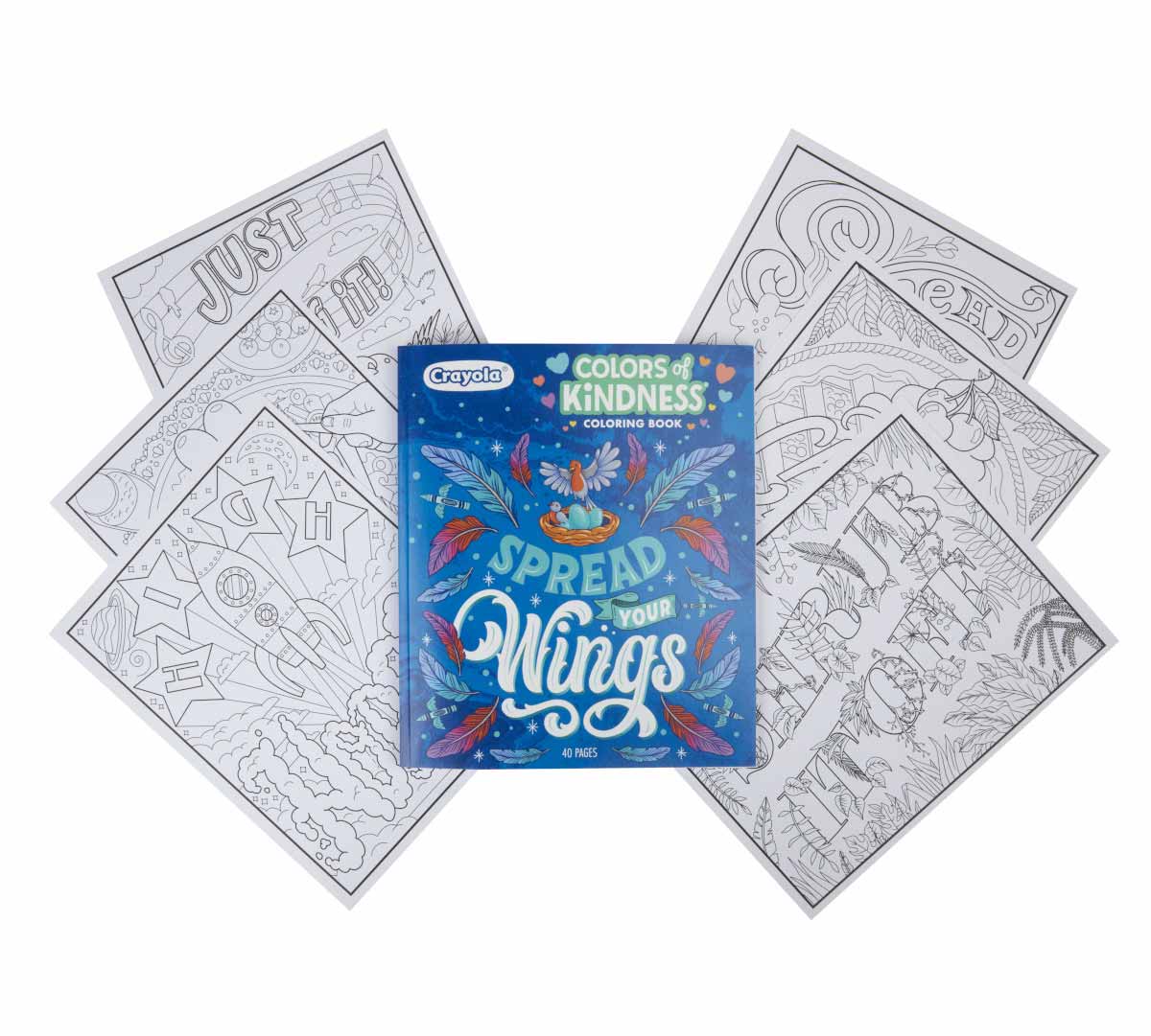Colors of Kindness Coloring Book  Spread Your Wings packaging and contents