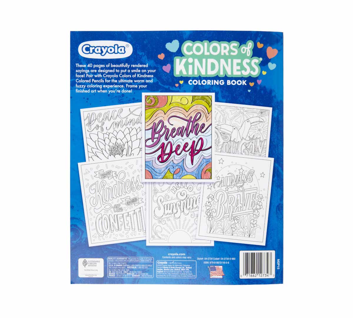 Colors of Kindness Coloring Book  Spread Your Wings back view