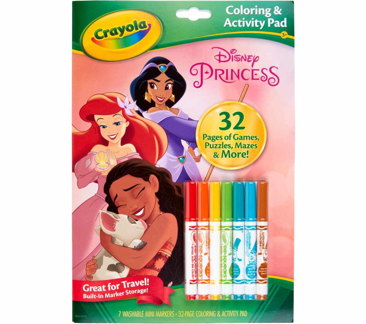 Disney Princess Color and Activity Set with Markers front view.