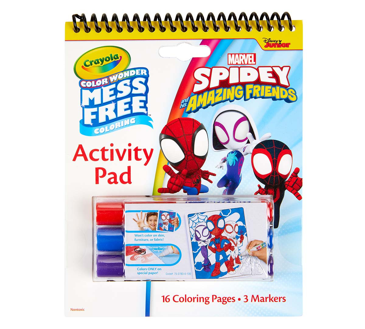 Color Wonder Activity Pad Spidey and His Amazing Friends pad with markers