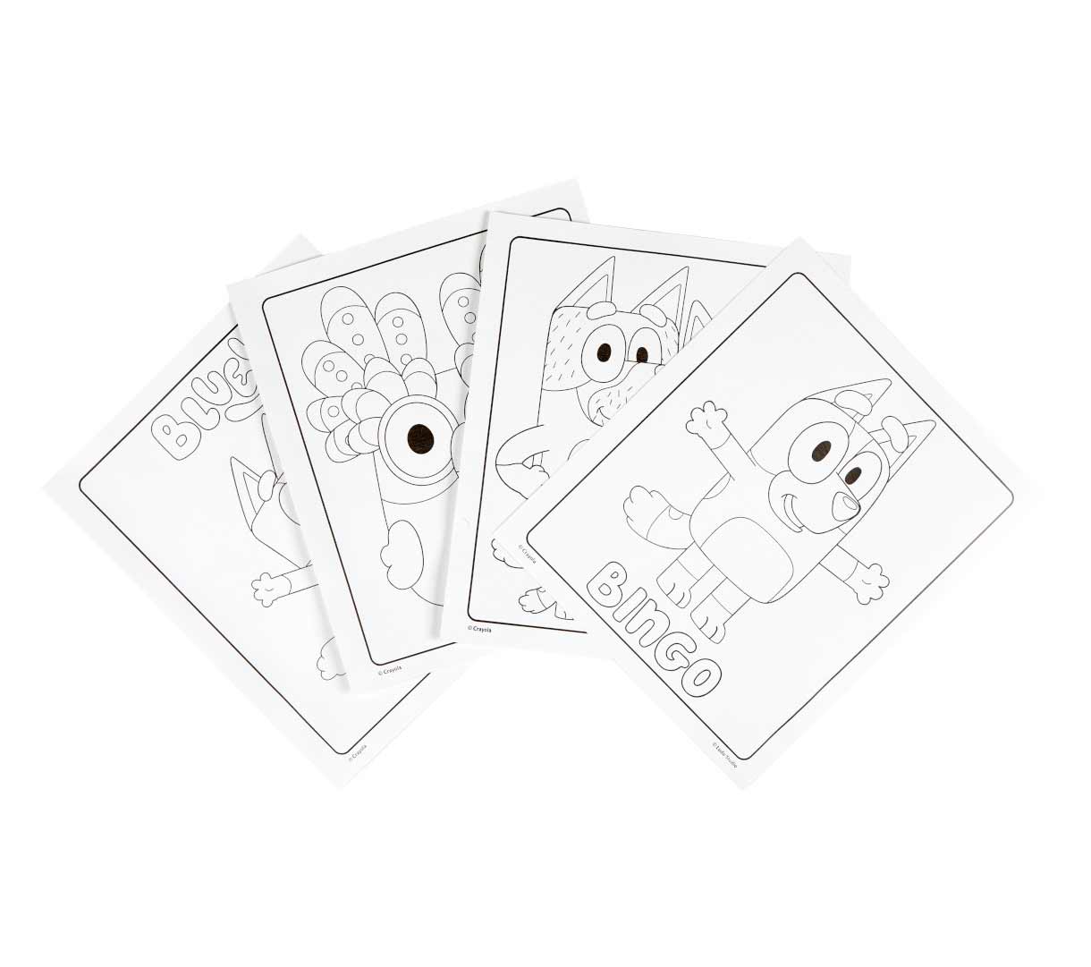 Color Wonder Mess Free Bluey Coloring Set select coloring pages.