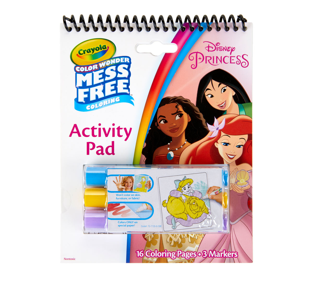 Color Wonder Mess Free Princess Coloring and Activity Pad front view