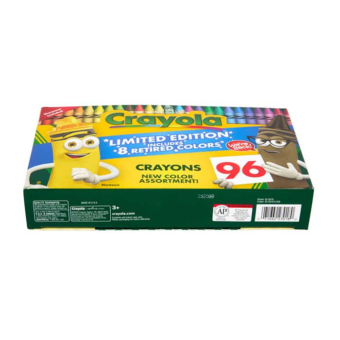 Classic & Limited Edition Crayons, 96 Crayons bottom view.