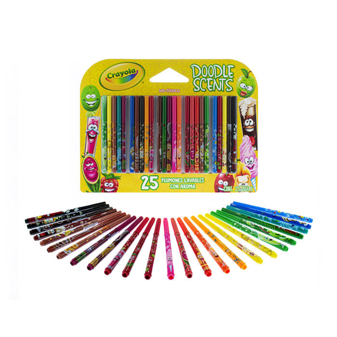 25 Doodle Scents embalaje y contenido.