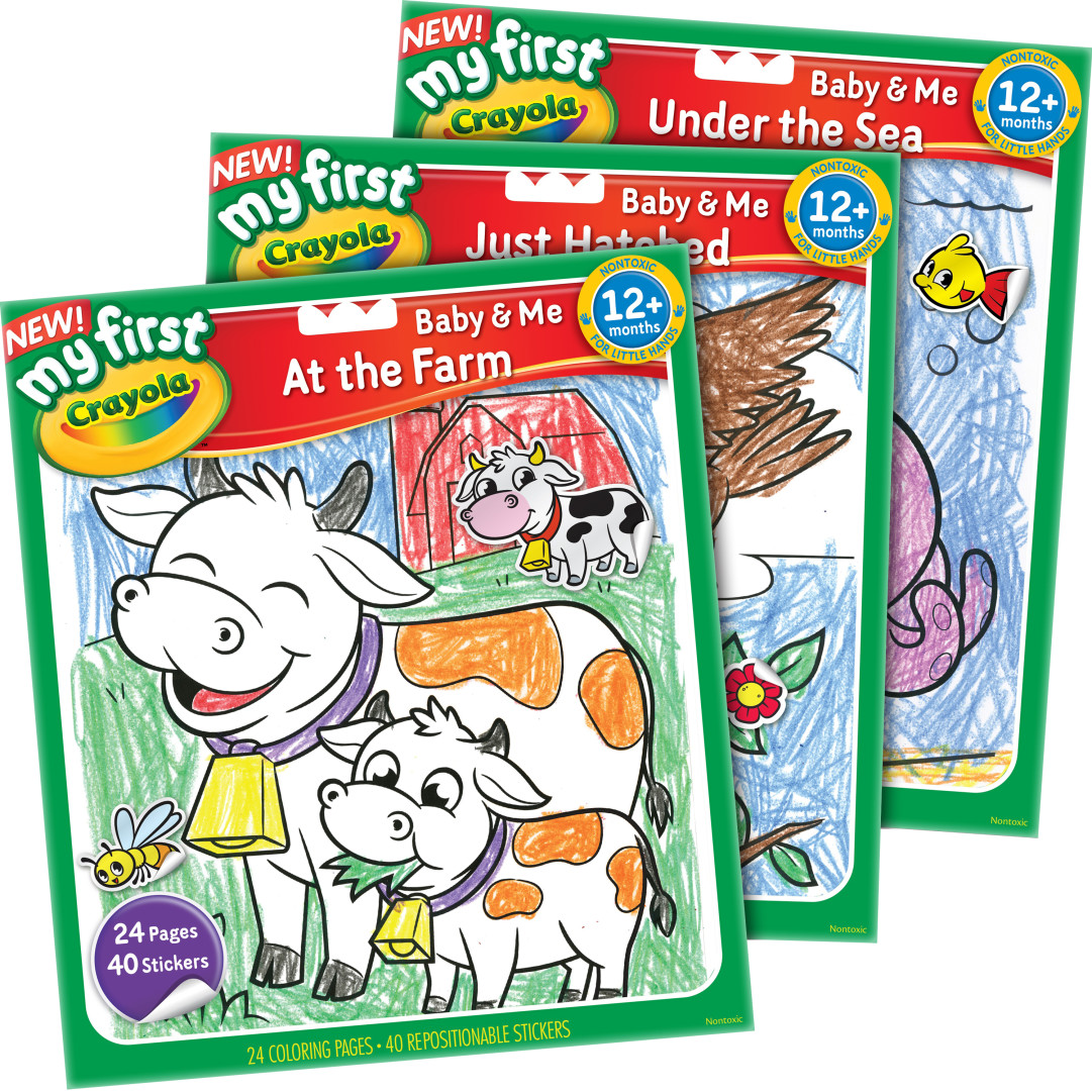 My First Crayoa™ - Color & Sticker Book Assortment Front view