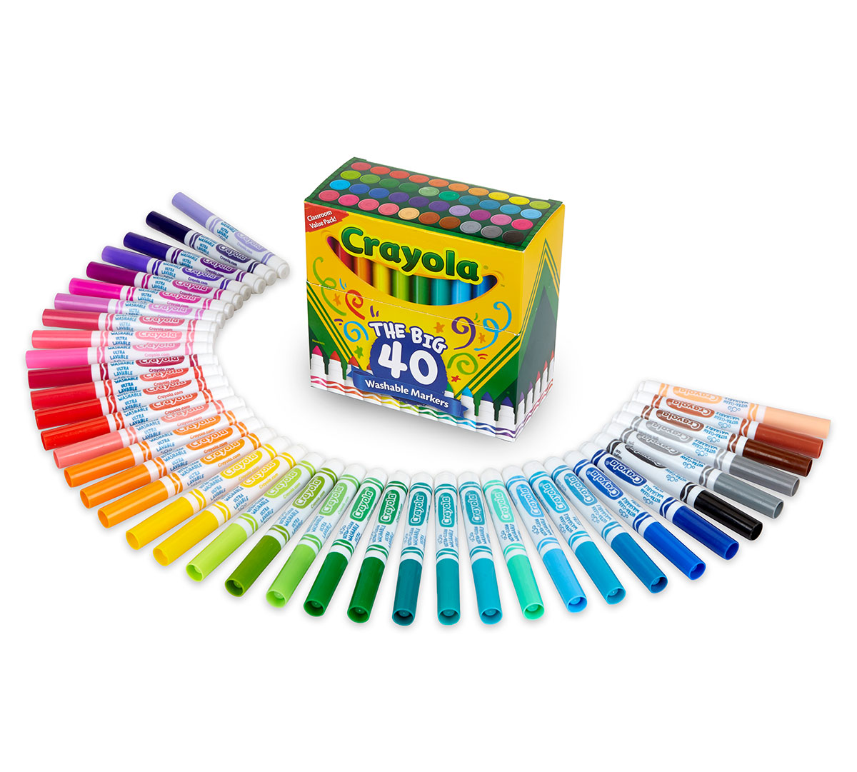 40 count Broadline Washable Markers