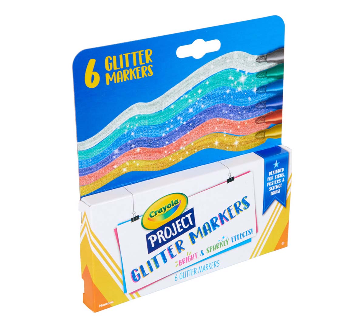 Crayola Project Glitter Markers  6 Count
