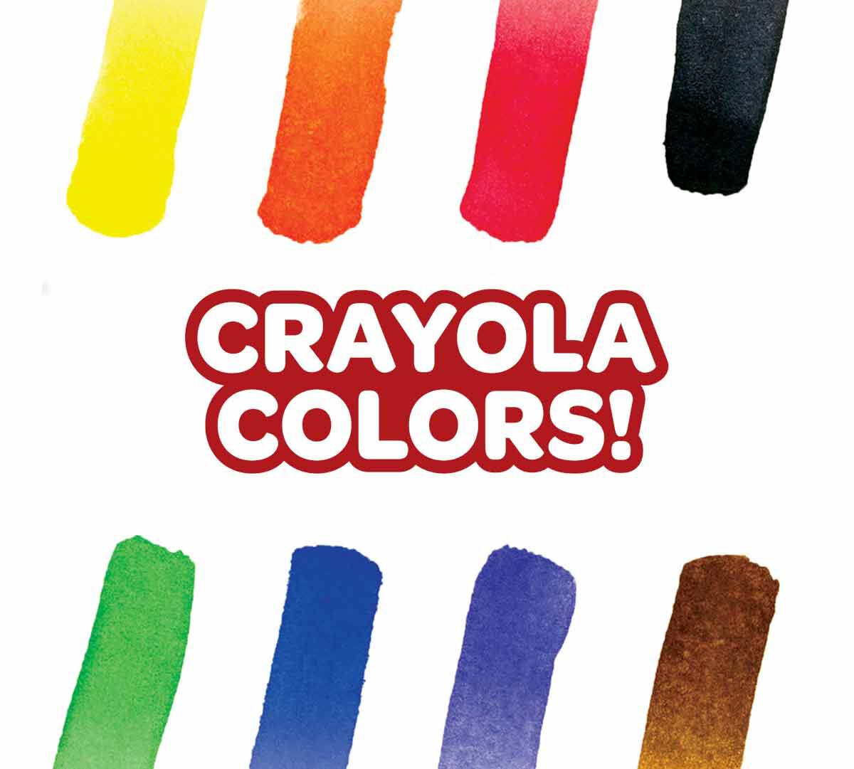 Washable Watercolors, 12 count, 8 colors. Crayola colors!