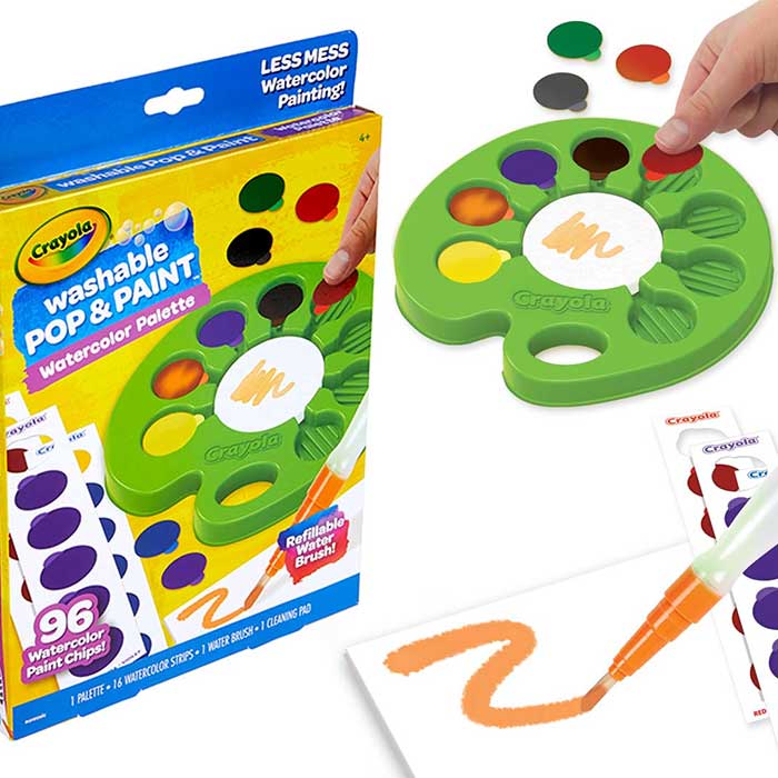 Washable Pop & Paint Palette packaging and contents.
