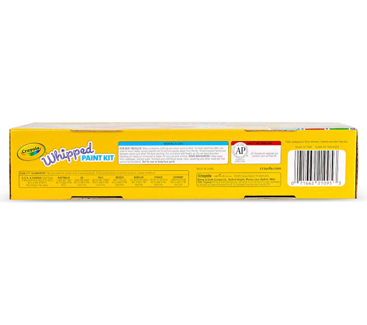 Whipped paint kit bottom view.