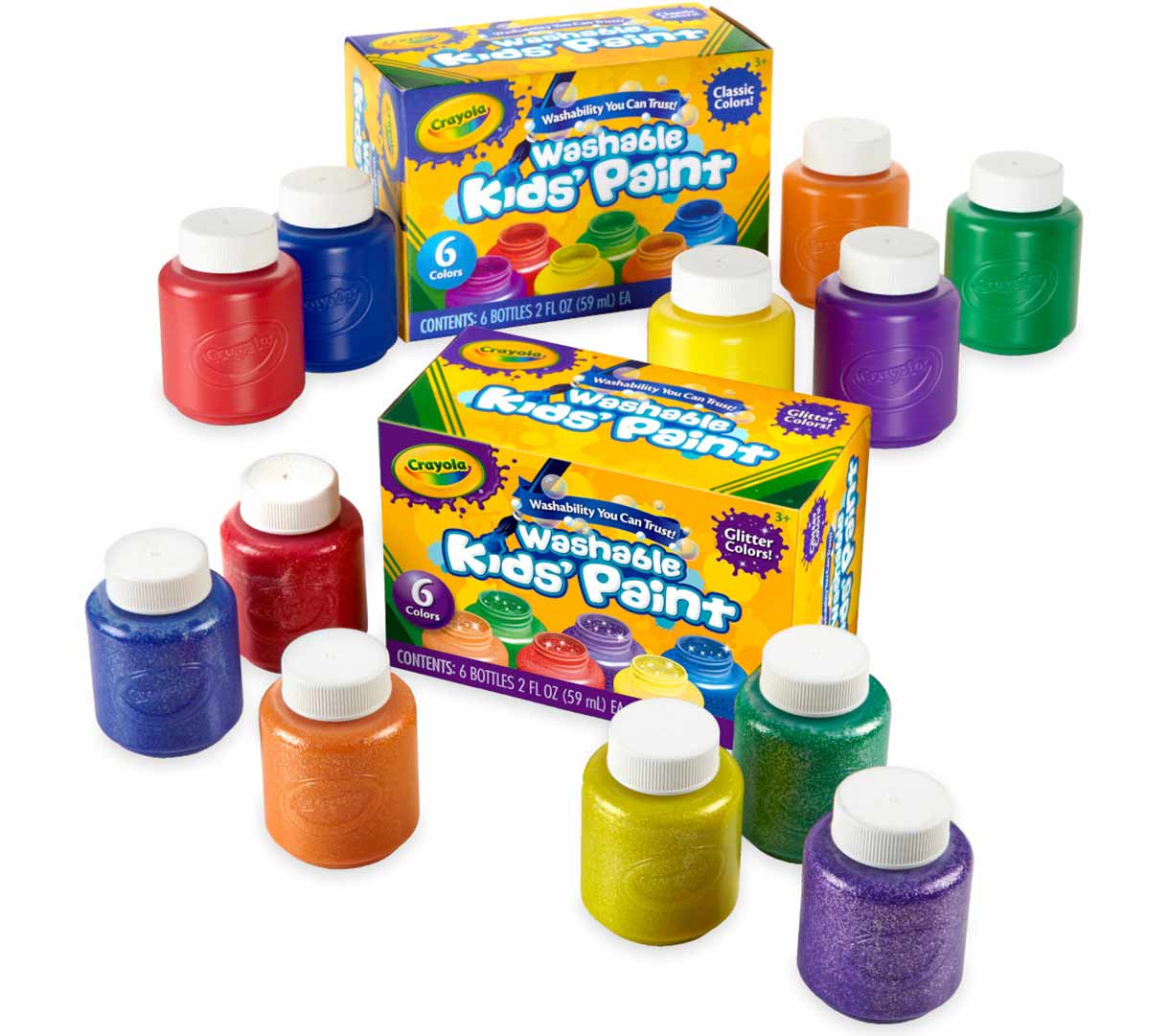 Washable Kids Paint  12 count packaging and contents.