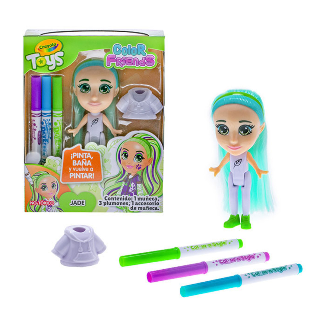 TOYS COLOR FRIENDS JADE Packaging with contents