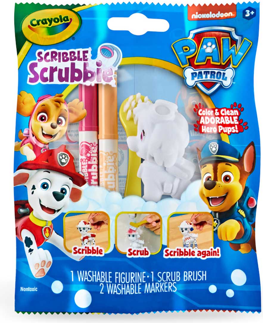 Scribble Scrubbie Paw Patrol  1 count.  Skye packaging front view.