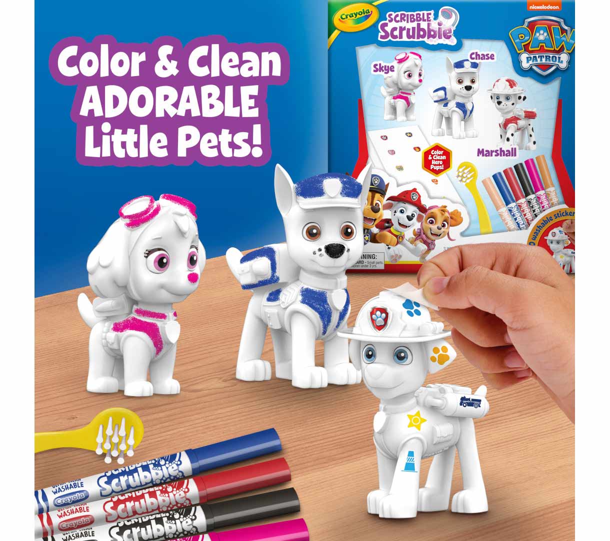 Scribble Scrubbie Paw Patrol Deluxe Set  3 count