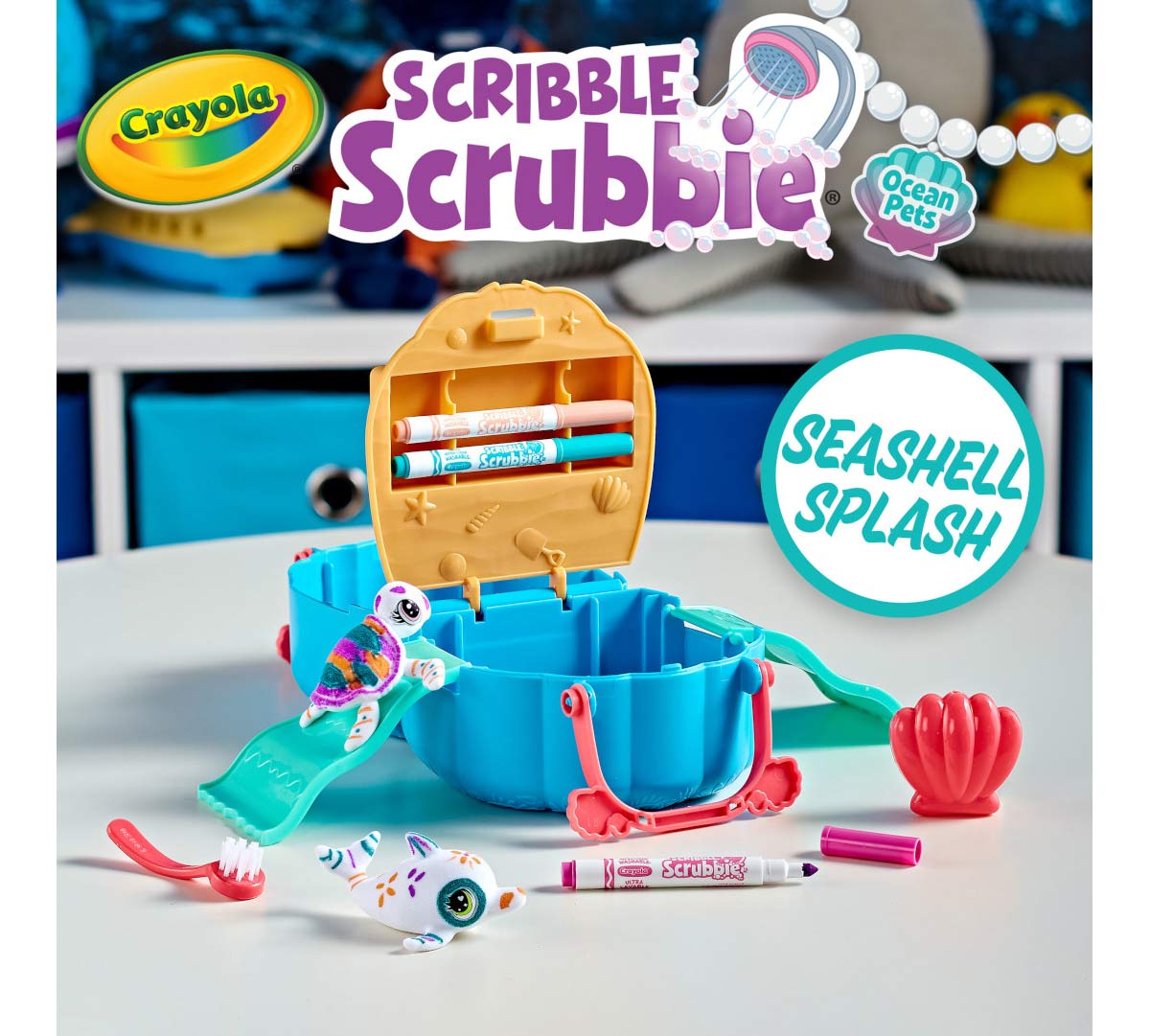 Scribble Scrubbie Seashell Splash ocean pets