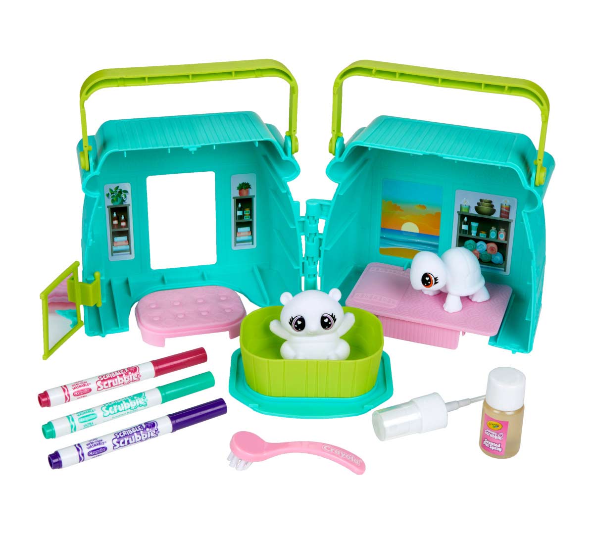 Scribble Scrubbie Scented Spa Set contents