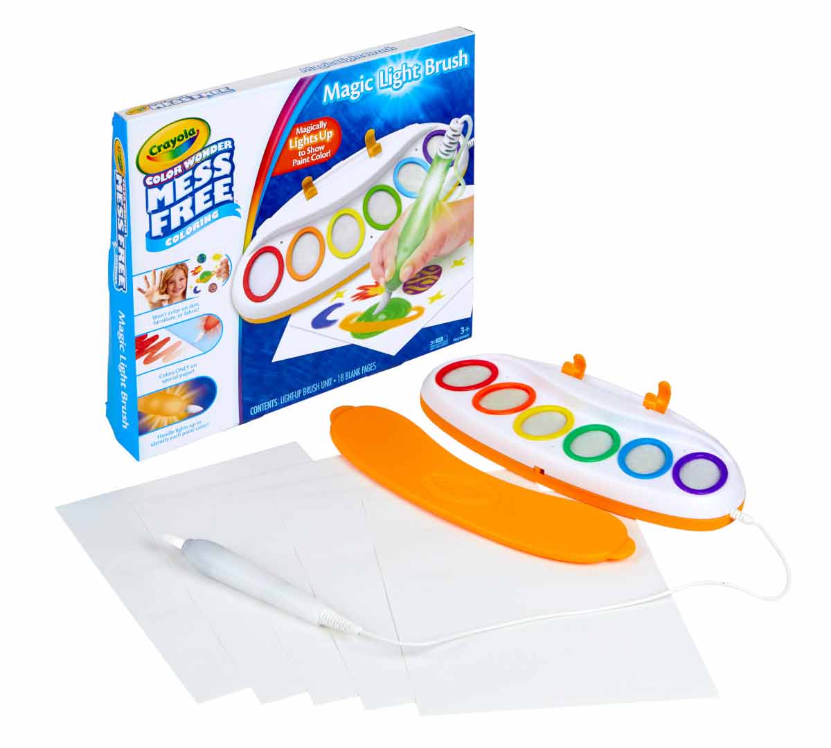 Color Wonder Magic Light Brush  Mess Free Painting packaging and contents.