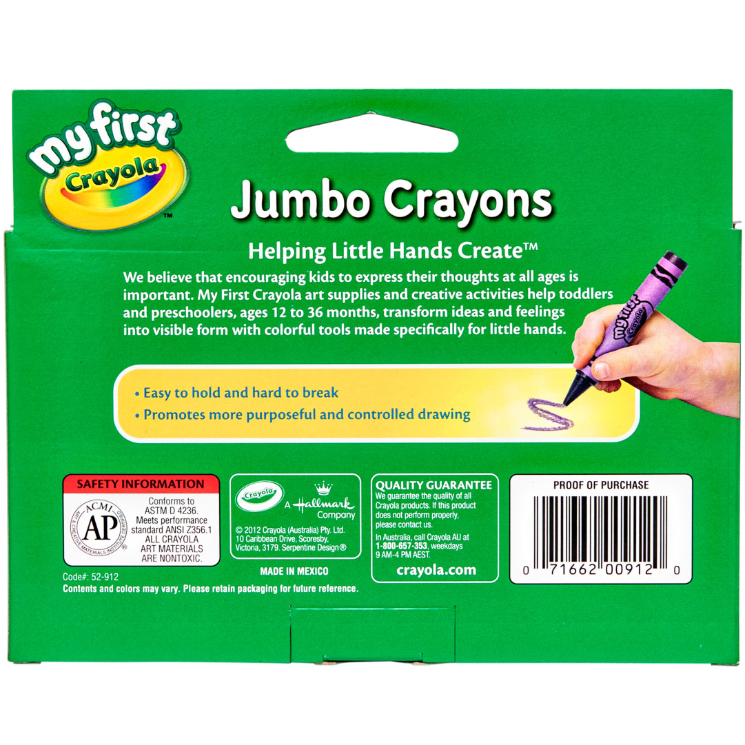 My First Crayola™ - 12 Jumbo Crayons Back view